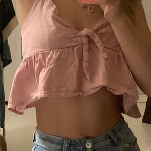 Pink crop top